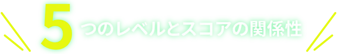 5つのレベルとスコアの関係性