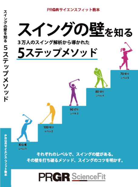 PRGRサイエンスフィット教本「スイングの壁を知る 3万人のスイング解析から導かれた５ステップメソッド」