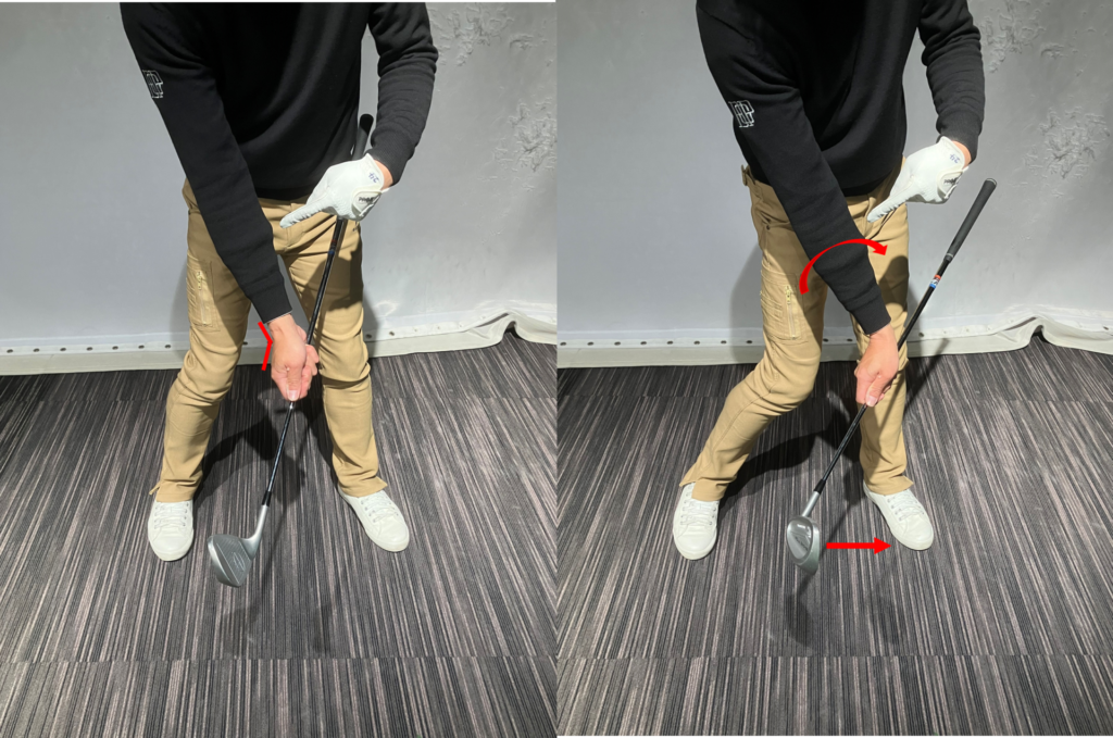 右腕のローテーション画像