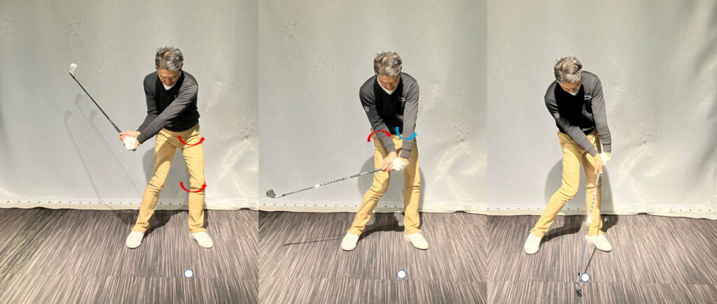 下半身を使ったローテーションドリル