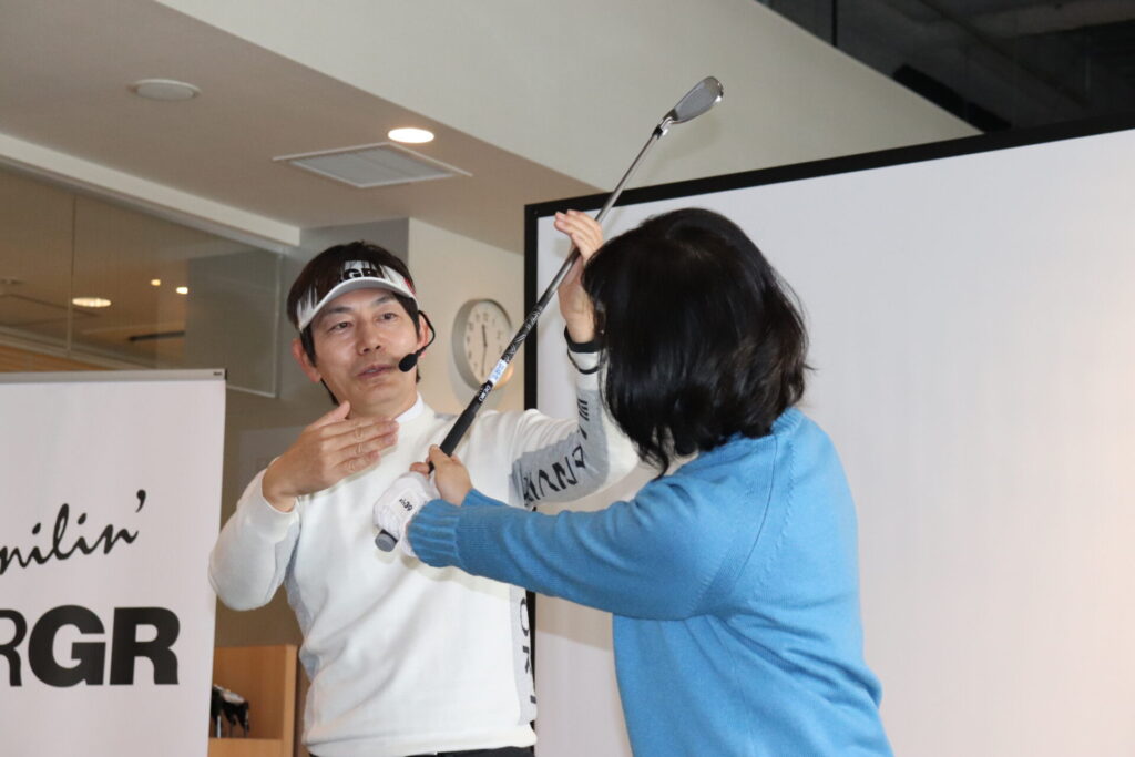 参加者M様ワンポイントレッスン風景